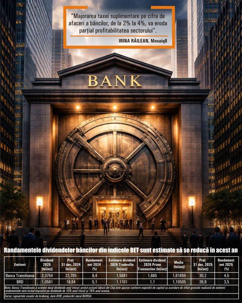 Băncile listate la BVB - bine capitalizate, dar cu perspective de creştere mai temperate Băncile listate la BVB - bine capitalizate, dar cu perspective de creştere mai temperate